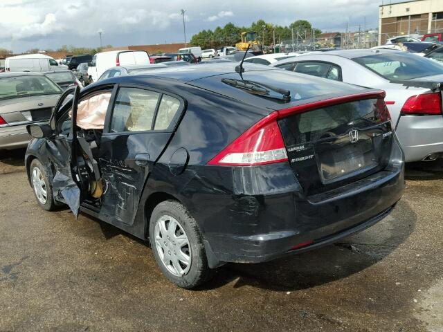 JHMZE2H54AS004156 - 2010 HONDA INSIGHT LX BLACK photo 3