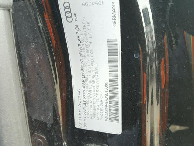 WAUVGAFH7DN013080 - 2013 AUDI S5 PRESTIG BLACK photo 10