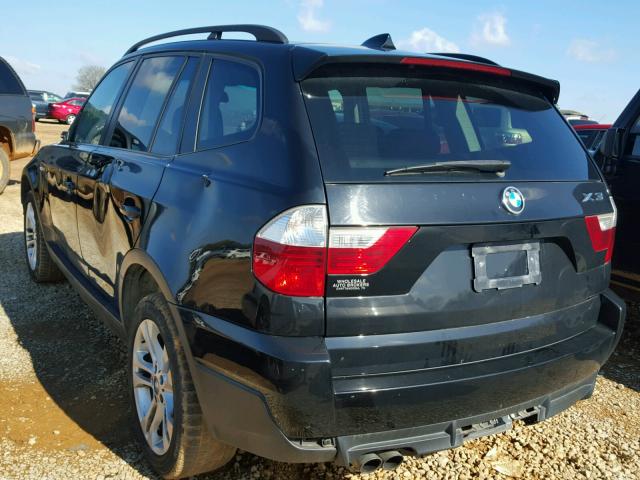 WBXPC93447WF01494 - 2007 BMW X3 3.0SI BLACK photo 3