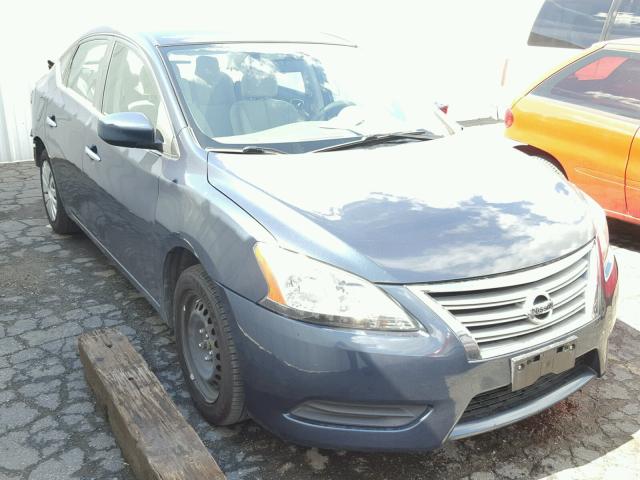 3N1AB7AP7EL640075 - 2014 NISSAN SENTRA S BLUE photo 1