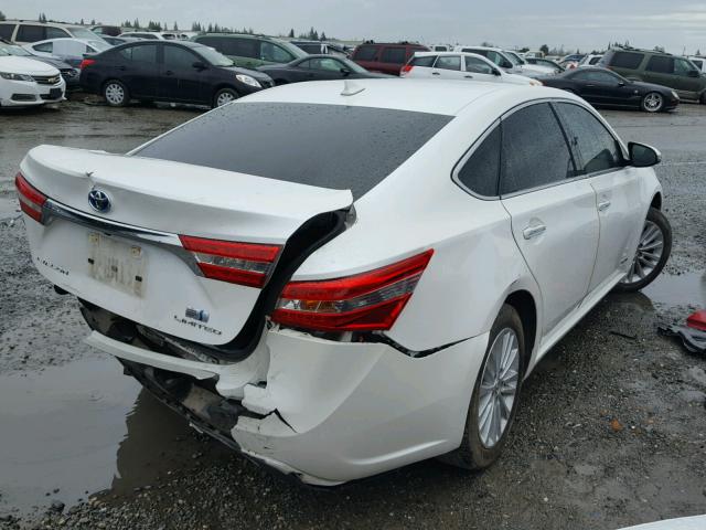 4T1BD1EB1FU048021 - 2015 TOYOTA AVALON HYB WHITE photo 4