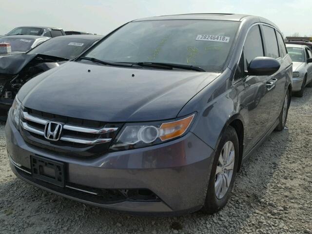 5FNRL5H64EB100213 - 2014 HONDA ODYSSEY EX GRAY photo 2