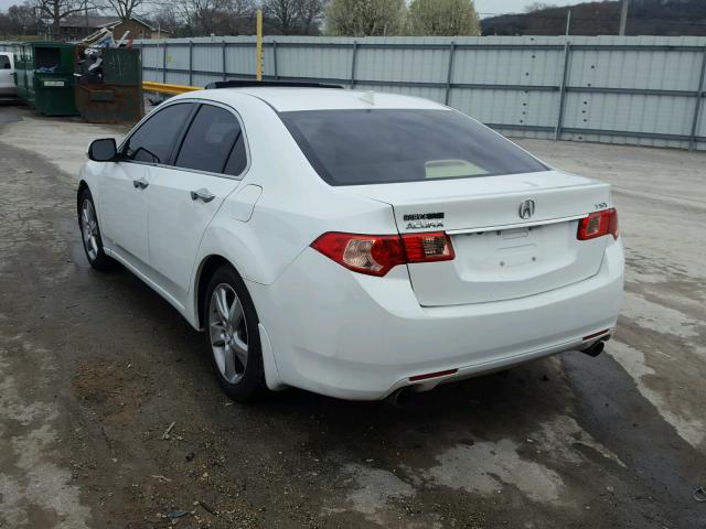 JH4CU2F66CC005763 - 2012 ACURA TSX TECH WHITE photo 3