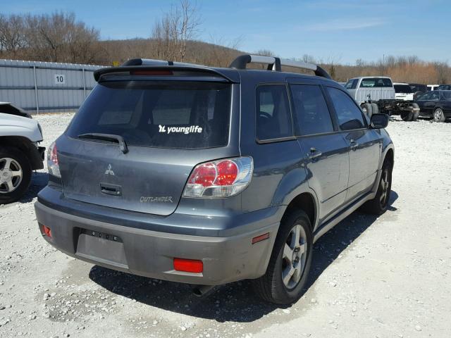 JA4LX41G23U022164 - 2003 MITSUBISHI OUTLANDER GRAY photo 4