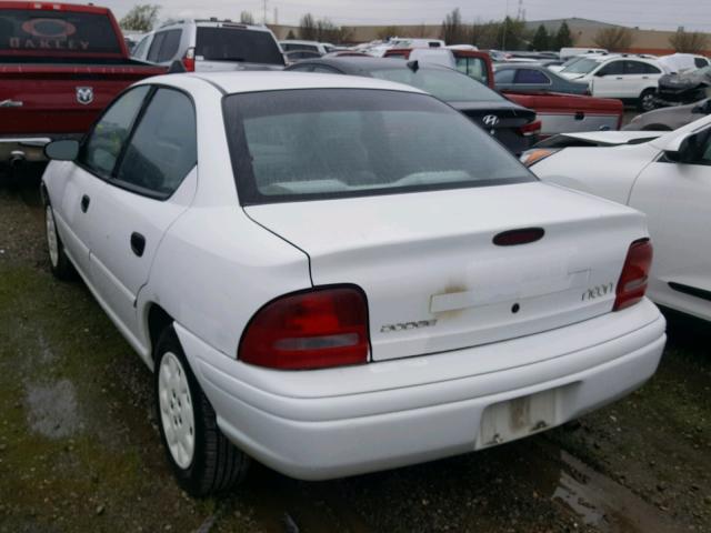 1B3ES47C3WD672497 - 1998 DODGE NEON HIGHL WHITE photo 3