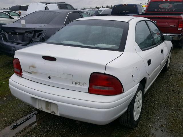 1B3ES47C3WD672497 - 1998 DODGE NEON HIGHL WHITE photo 4