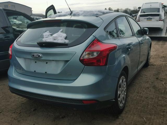 1FAHP3K26CL442921 - 2012 FORD FOCUS SE TEAL photo 4