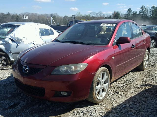 JM1BK32F881118891 - 2008 MAZDA 3 I MAROON photo 2