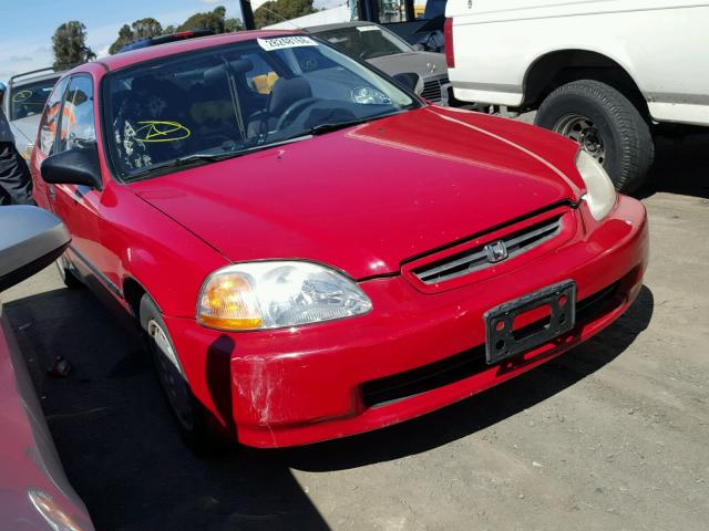 2HGEJ6340VH117098 - 1997 HONDA CIVIC DX RED photo 1