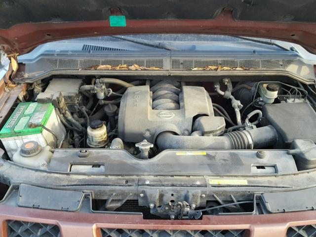 1N6AA06AX4N552144 - 2004 NISSAN TITAN XE ORANGE photo 7