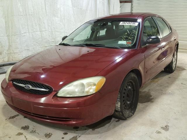 1FAFP52U73G140003 - 2003 FORD TAURUS LX RED photo 2