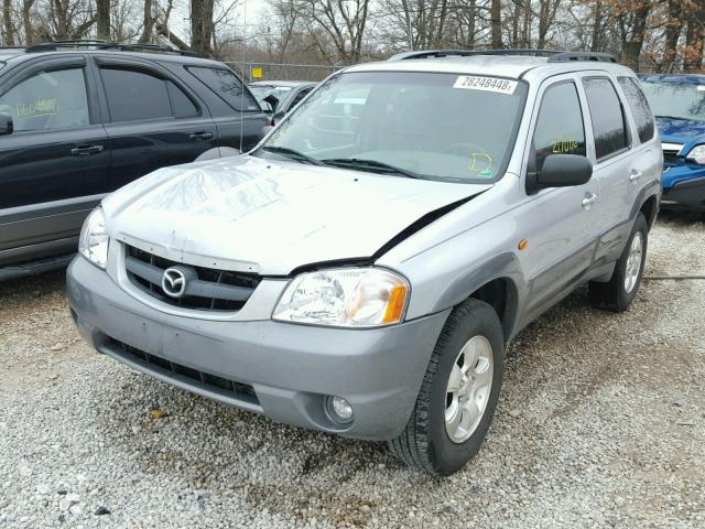 4F2YU08192KM38074 - 2002 MAZDA TRIBUTE LX SILVER photo 2