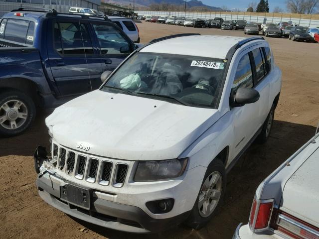 1C4NJCBA1ED504809 - 2014 JEEP COMPASS SP WHITE photo 2