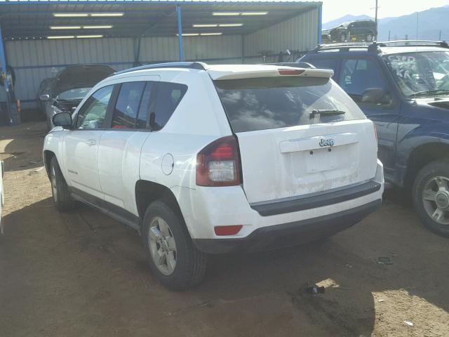 1C4NJCBA1ED504809 - 2014 JEEP COMPASS SP WHITE photo 3