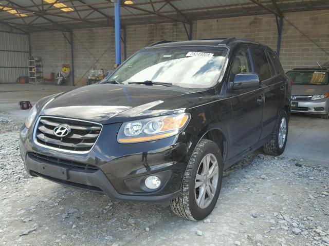 5NMSK4AGXAH395764 - 2010 HYUNDAI SANTA FE L BLACK photo 2