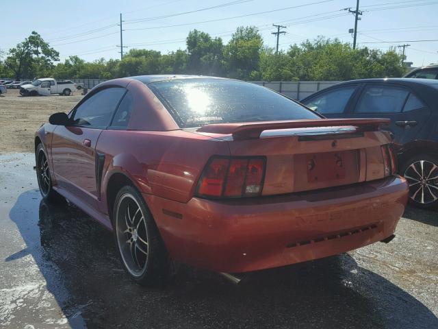 1FAFP40402F117244 - 2002 FORD MUSTANG RED photo 3