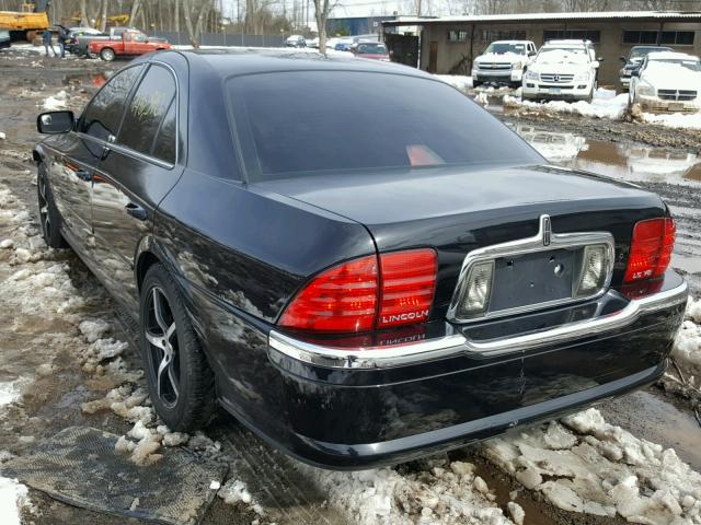 1LNHM87A12Y660309 - 2002 LINCOLN LS BLACK photo 3