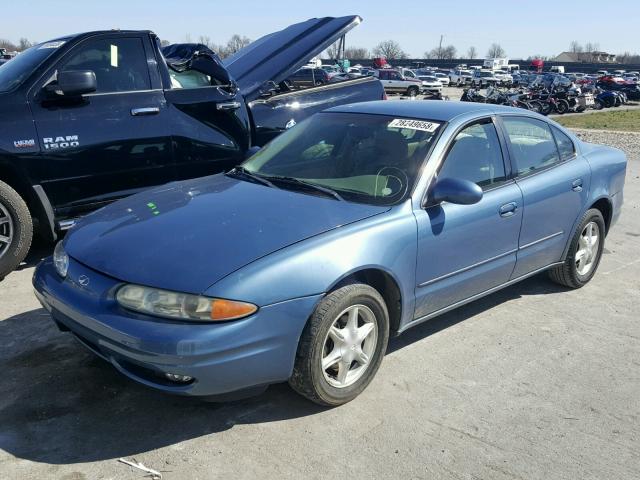 1G3NL52E0XC301220 - 1999 OLDSMOBILE ALERO GL BLUE photo 2