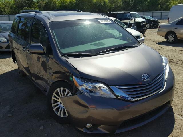 5TDYZ3DC3HS878030 - 2017 TOYOTA SIENNA XLE GRAY photo 1