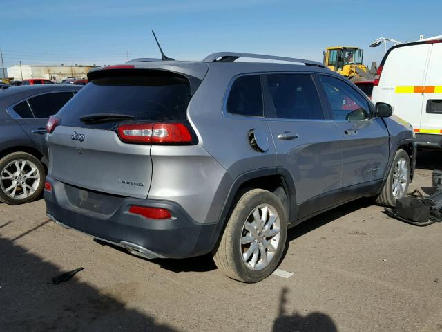 1C4PJLDSXFW530958 - 2015 JEEP CHEROKEE L SILVER photo 4