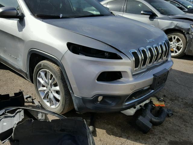 1C4PJLDSXFW530958 - 2015 JEEP CHEROKEE L SILVER photo 9