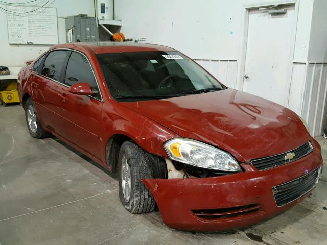 2G1WT58N981261196 - 2008 CHEVROLET IMPALA LT RED photo 1