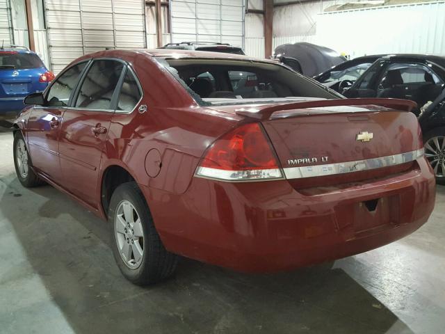 2G1WT58N981261196 - 2008 CHEVROLET IMPALA LT RED photo 3