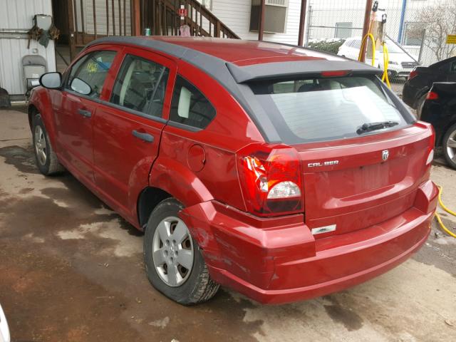 1B3HB28B78D739760 - 2008 DODGE CALIBER RED photo 3