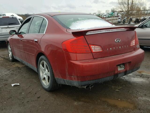 JNKCV51E03M317648 - 2003 INFINITI G35 BURGUNDY photo 3