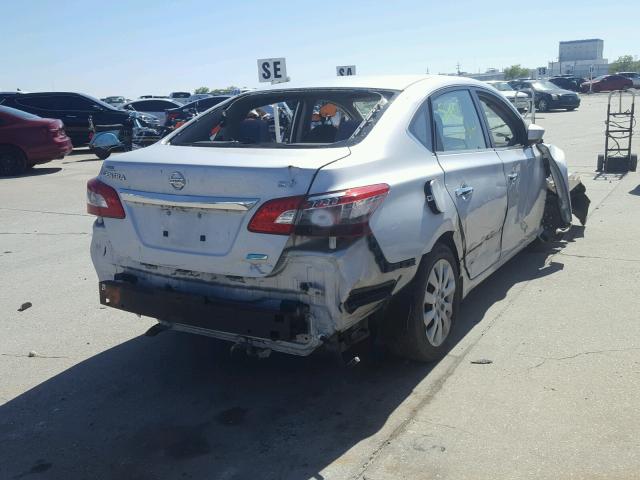 3N1AB7AP7DL640902 - 2013 NISSAN SENTRA S SILVER photo 4