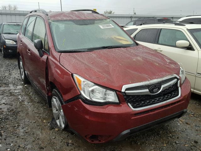 JF2SJABCXGH527768 - 2016 SUBARU FORESTER 2 RED photo 1