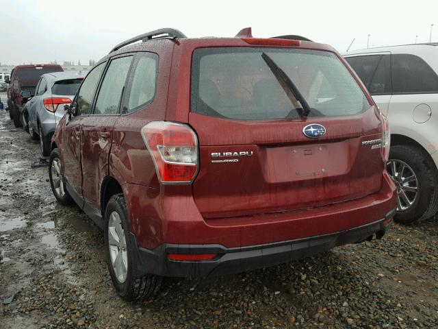 JF2SJABCXGH527768 - 2016 SUBARU FORESTER 2 RED photo 3