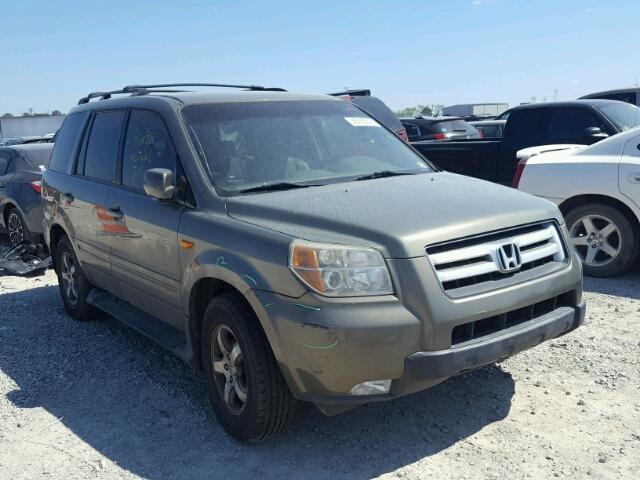 5FNYF28637B040333 - 2007 HONDA PILOT EXL GREEN photo 1