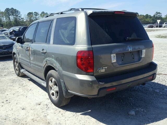 5FNYF28637B040333 - 2007 HONDA PILOT EXL GREEN photo 3