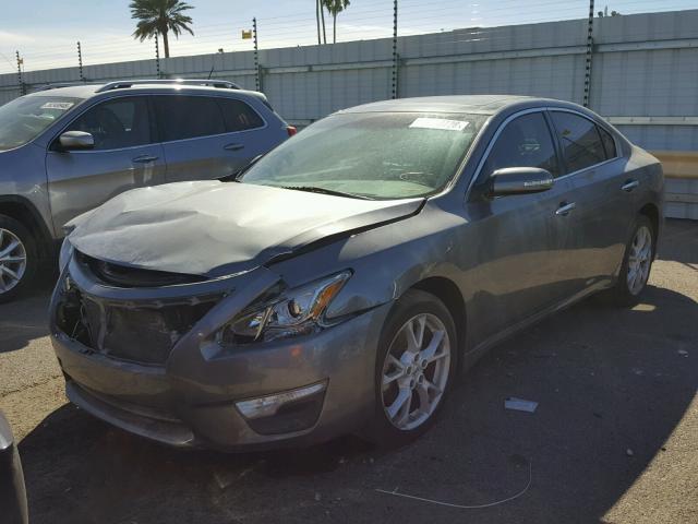 1N4AA5AP8EC494369 - 2014 NISSAN MAXIMA S SILVER photo 2