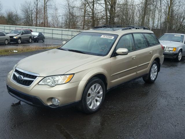 4S4BP86C384329084 - 2008 SUBARU OUTBACK 3. BEIGE photo 2