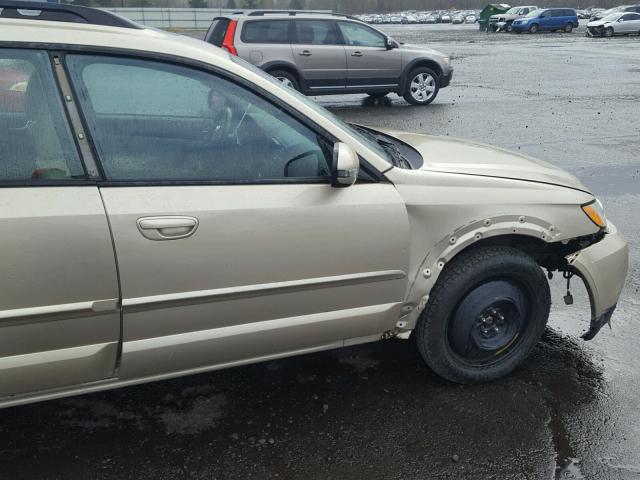 4S4BP86C384329084 - 2008 SUBARU OUTBACK 3. BEIGE photo 9