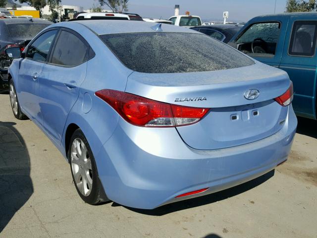 KMHDH4AE6DU513422 - 2013 HYUNDAI ELANTRA GL BLUE photo 3