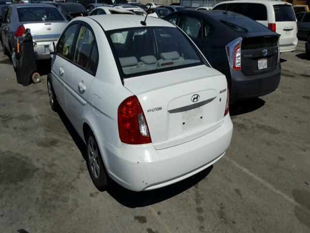 KMHCN4AC4BU620534 - 2011 HYUNDAI ACCENT WHITE photo 3