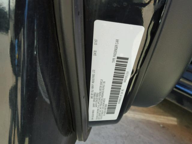 4S3BL616887209091 - 2008 SUBARU LEGACY 2.5 BLACK photo 10