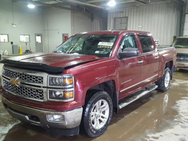 3GCUKSEC1EG487626 - 2014 CHEVROLET SILVERADO RED photo 2