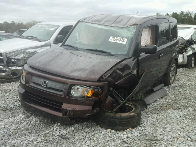 5J6YH189X7L012972 - 2007 HONDA ELEMENT SC BURGUNDY photo 2