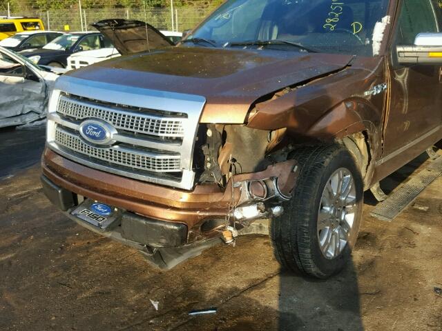 1FTFW1CF4BFA10853 - 2011 FORD F150 SUPER BROWN photo 9