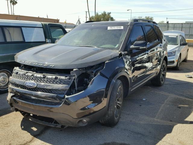 1FM5K8GT7EGB84569 - 2014 FORD EXPLORER S BLACK photo 2