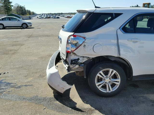 1GNALBEK0DZ127356 - 2013 CHEVROLET EQUINOX LS WHITE photo 9