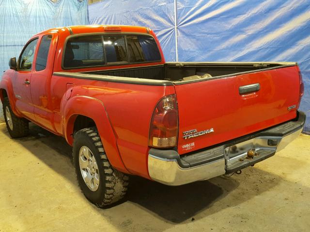 5TEUX42N15Z034744 - 2005 TOYOTA TACOMA ACC RED photo 3