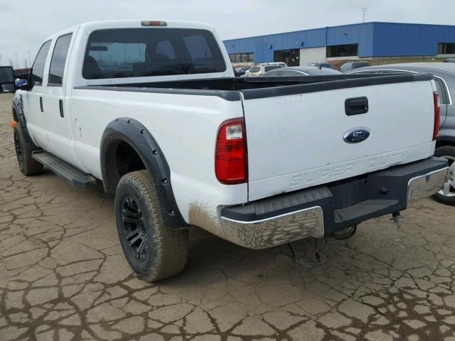 1FTSW21559EB25265 - 2009 FORD F250 SUPER WHITE photo 3