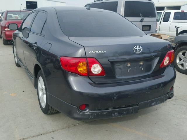 1NXBU40E89Z009093 - 2009 TOYOTA COROLLA BA GRAY photo 3