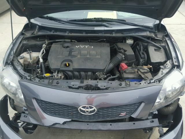 1NXBU40E89Z009093 - 2009 TOYOTA COROLLA BA GRAY photo 7