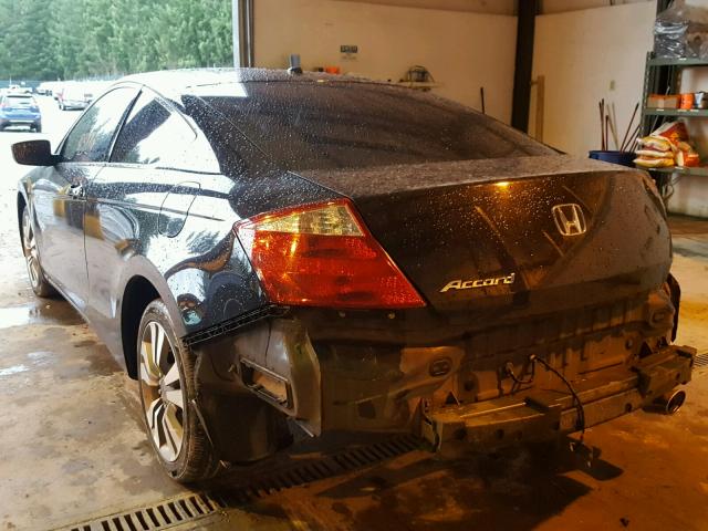 1HGCS12828A013503 - 2008 HONDA ACCORD EXL BLACK photo 3